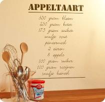 Interieurstickers, Appeltaartrecept 