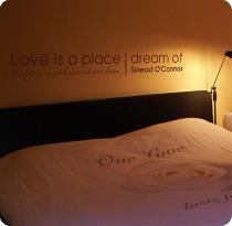 Interieurstickers, Love is a place 