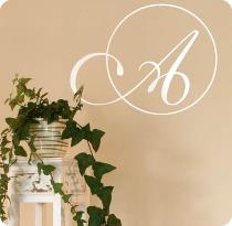 Interieurstickers, Sier monogram