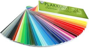 Plakkunst kleurenwaaier voor interieur decoratie
