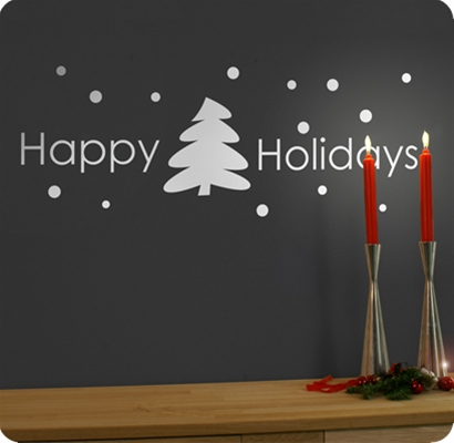 Gelegenheden Kerst Happy Holidays interieursticker