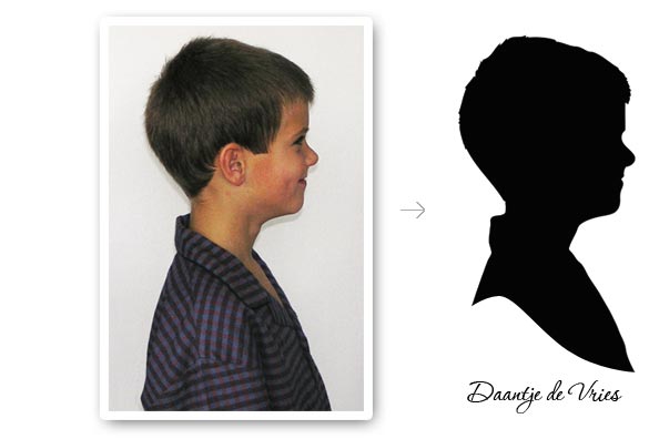 interieursticker van een silhouet