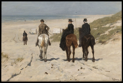 Poster & Gallery prints Rijksmuseum Morgenrit langs het strand, Poster