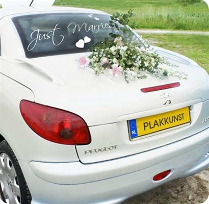 Klassiek Just Married trouwdecoratie