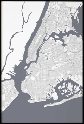 Poster & Gallery prints Kaarten en steden New York City Map, Poster