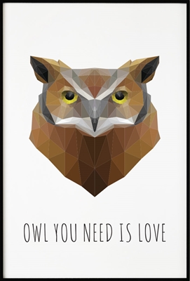 Poster & Gallery prints Grafische posters Owl Polygon, Poster