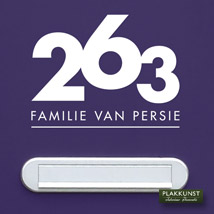 Voordeurstickers Modern Huisnummer van Persie