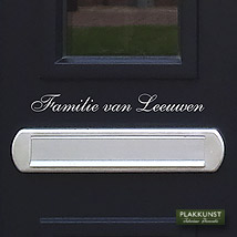 Voordeursticker Familienaam Klassiek