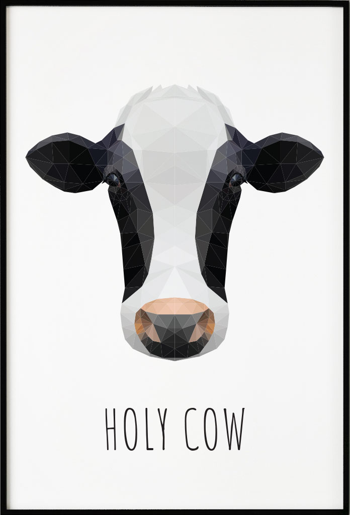 Cow polygon, Poster
