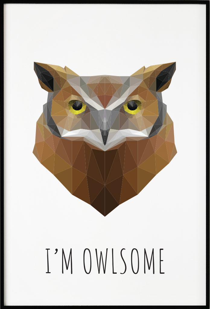 Owl Polygon, Poster